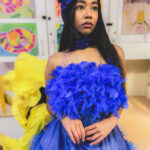 New Rising Arts Exhibition Creative Creatures 2025 ACE Models International Live Installations Fanatsy Room Blue feathers